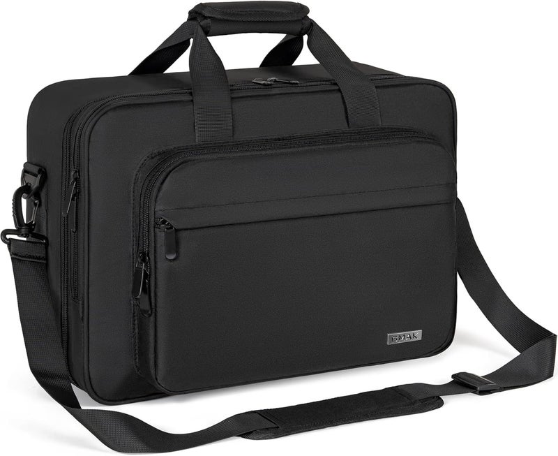 GMAK Projector Carrying Case Travel Bags with 15.6inch Laptop Compartment, Travel Carrying Tote Storage Case with Accessories Pockets Compatible for Most Major Projectors (Bag Only) - Image 1